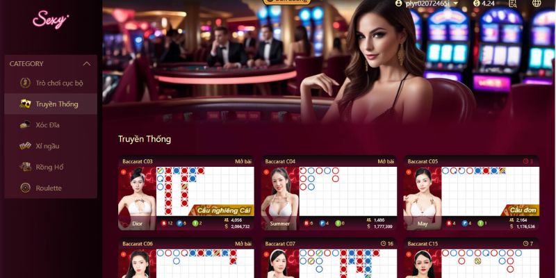 Các sản phẩm game casino 98win đa dạng và hấp dẫn